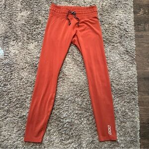 Lorna Jane Orange Leggings women’s size small with tie closure fitness pants